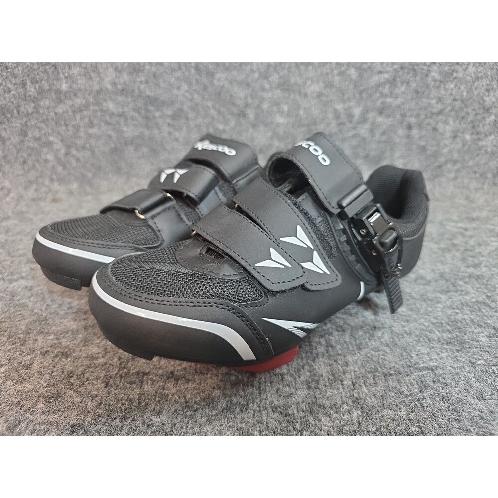 Kescoo 3-Bolt Cycling Shoes UNISEX Sz 39 (W 7.5, M 5) White/Black